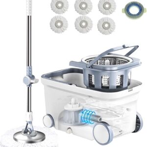 Macheo spinning mop bucket combo