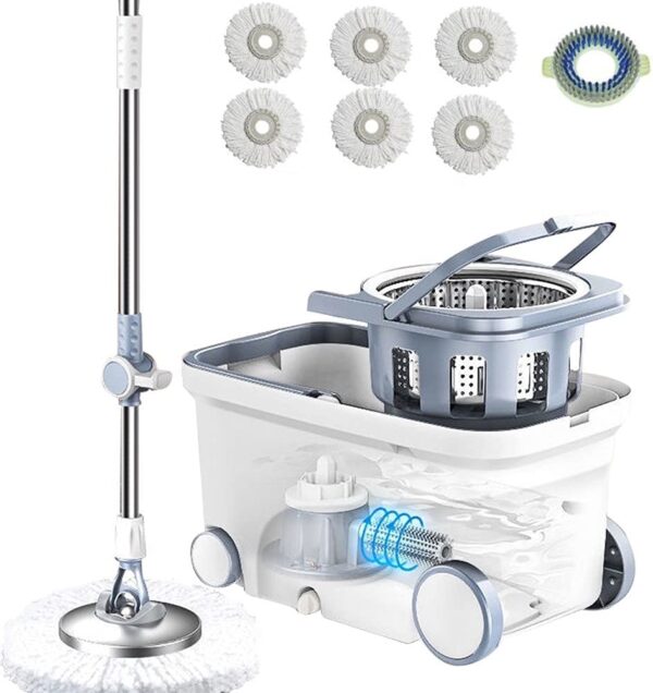 Macheo spinning mop bucket combo